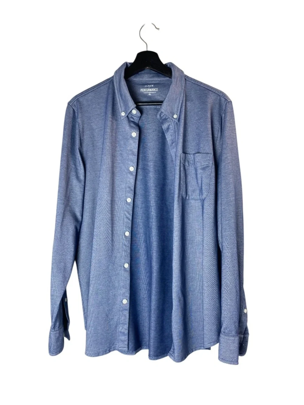 J.Crew Performance Knit Oxford Shirt for Men in Dusty Twilight Size XL